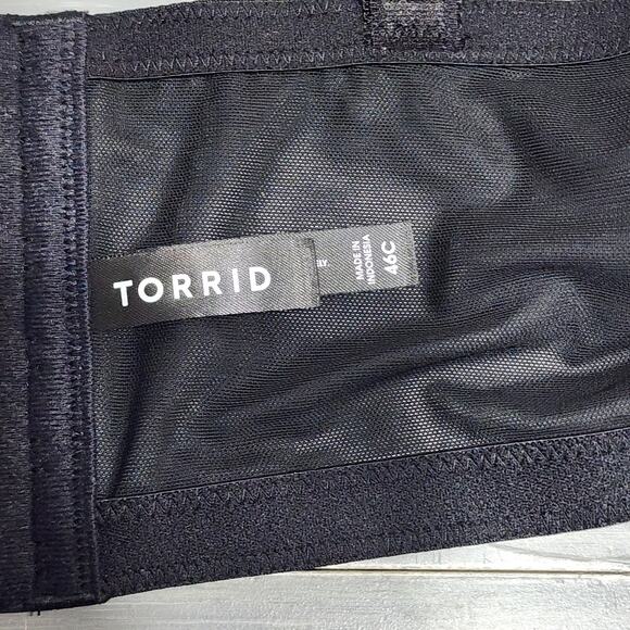 Torrid Full Coverage Unlined Bombshell Lace Straight Back Underwire Bra 46C - Picture 10 of 13